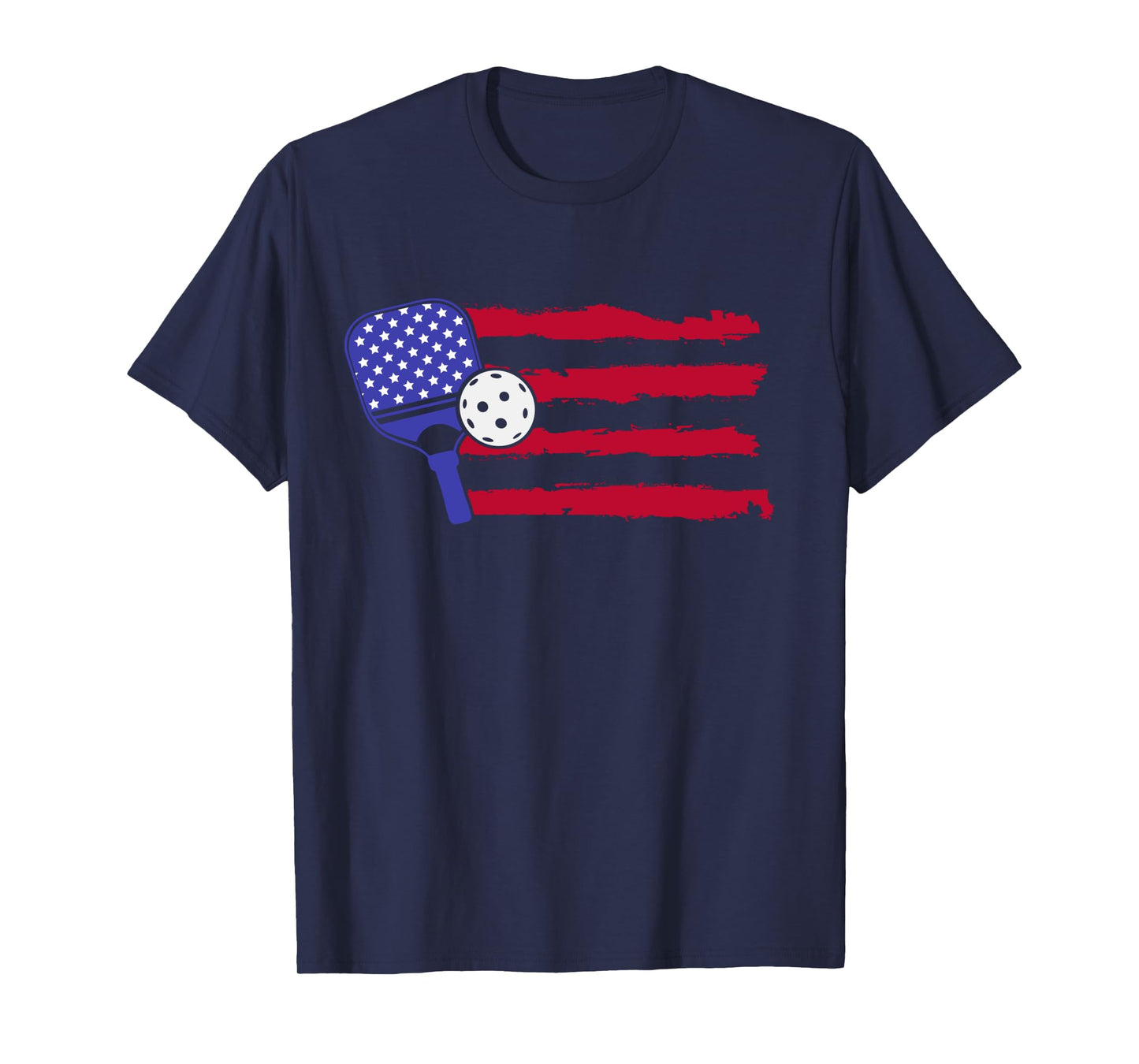 Pickleball US Flag American Patriotic Pickleball 4th Of July Long Sleeve T-Shirt