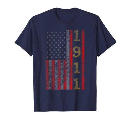 Cool Patriotic 1911 USA - US Flag Birthday Gift Idea T-Shirt T-Shirt