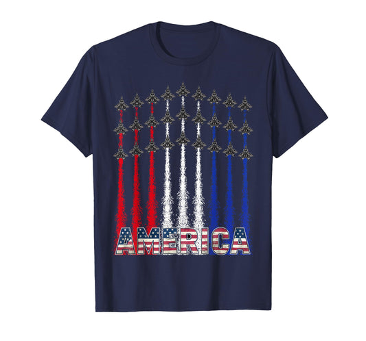 Patriotic Shirts For Boys Jet 4th Of July Shirts For Men USA T-Shirt