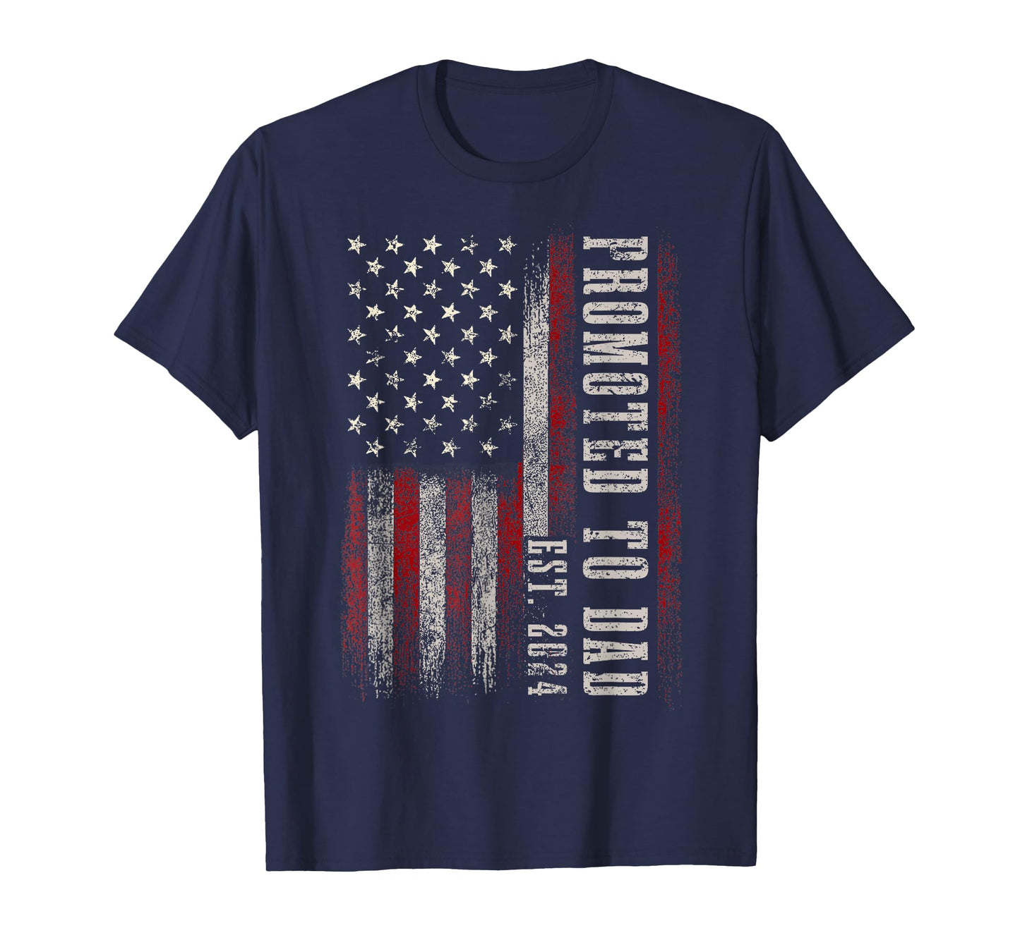 Promoted to Dad Est 2024 New Daddy Expect Baby Father's Day T-Shirt