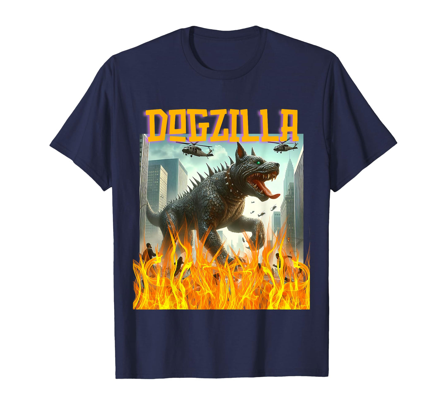 Mens Dogs Dogzilla Movie T-Shirt