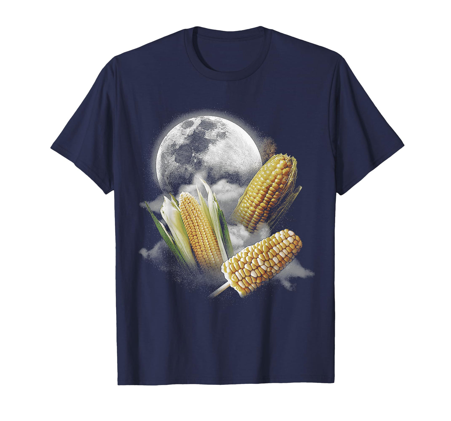 Corn At Moon 3 Wolfs Funny Wolves Parody T-Shirt