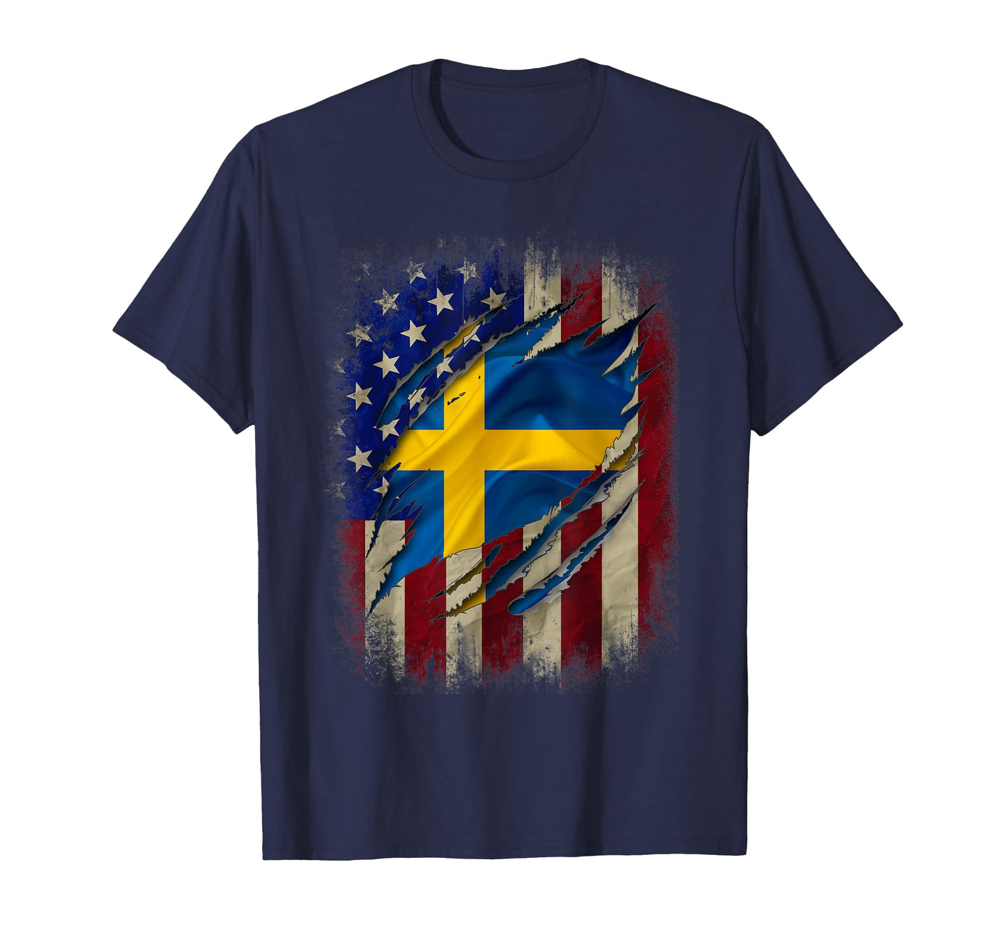 Swedish American Flag tshirt Swedish Blood Inside Me shirt