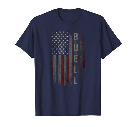 Buell Family American Flag T-shirt Gift For Men T-Shirt