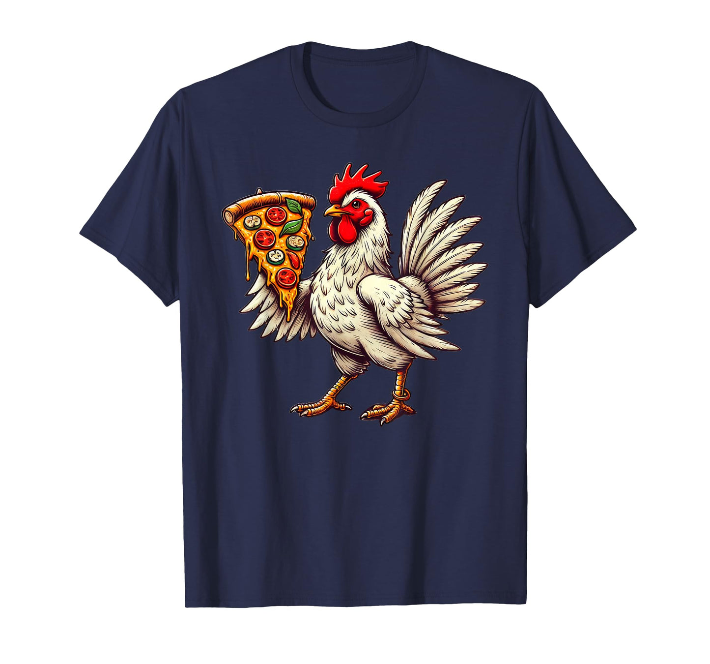 Cute Chicken Eating Pizza T-Shirt