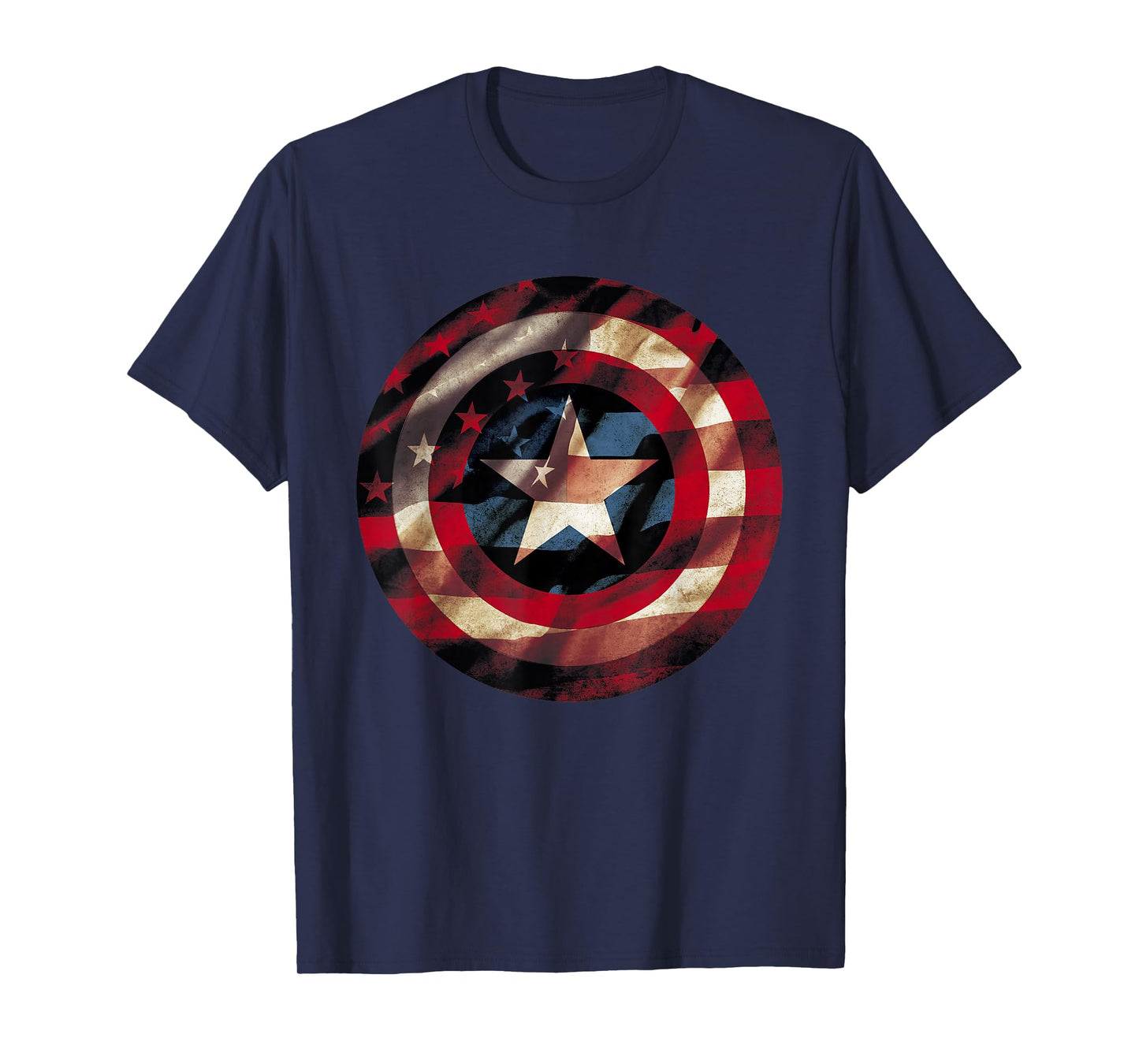 Marvel Captain America Avengers Shield Flag T-Shirt