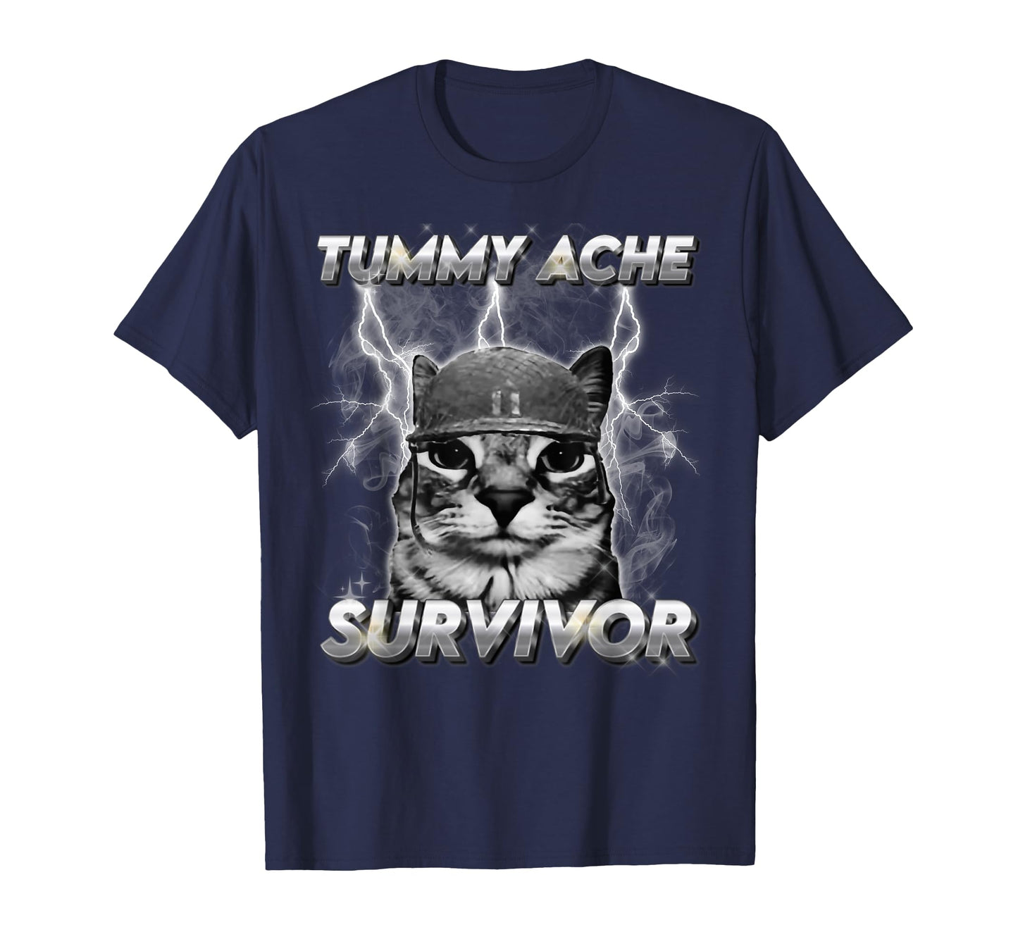 Funny Cat Meme I Survived Today's Tummy Ache T-Shirt