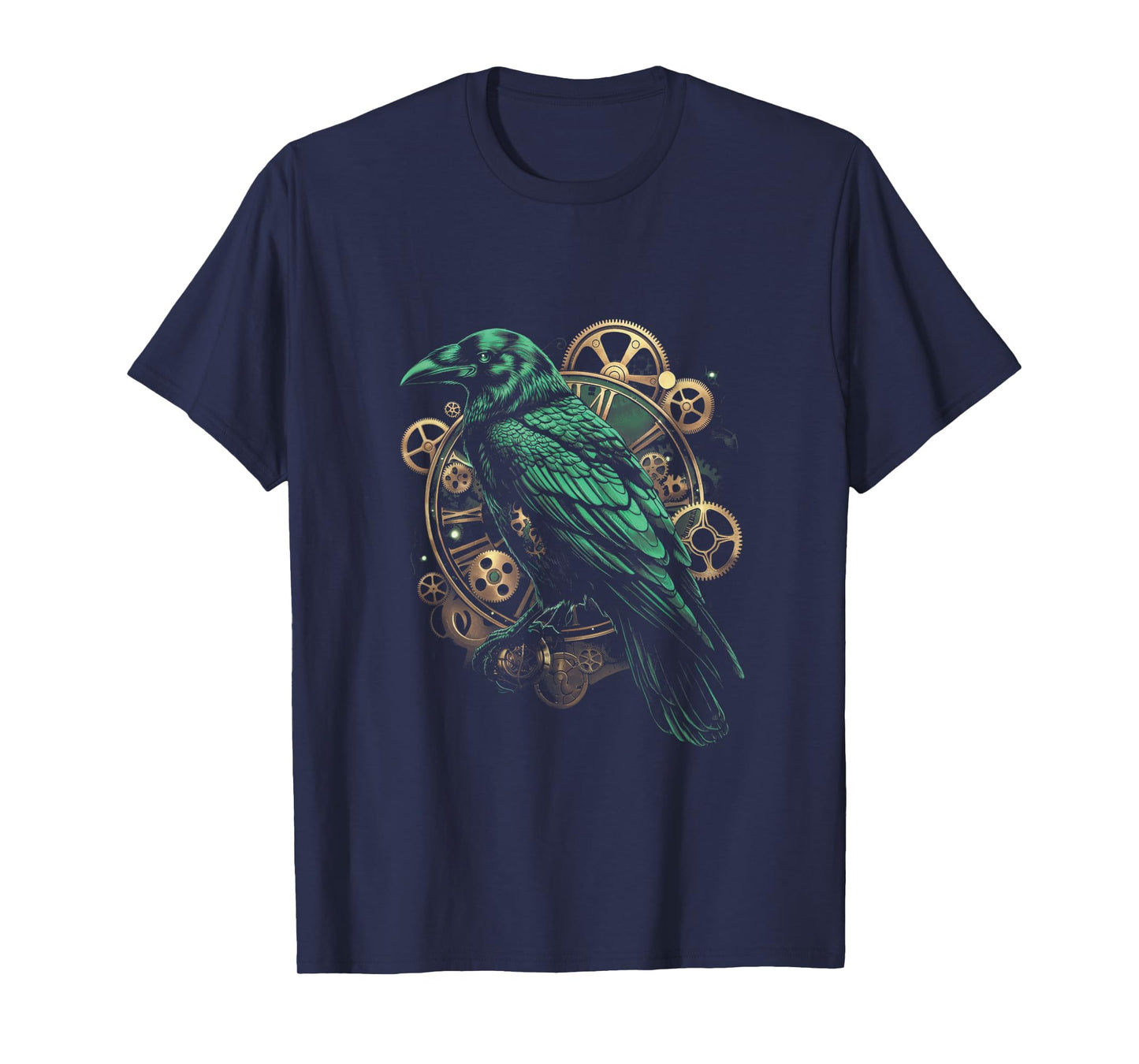 Crow Steampunk Gears Raven art Steampunk bird T-Shirt