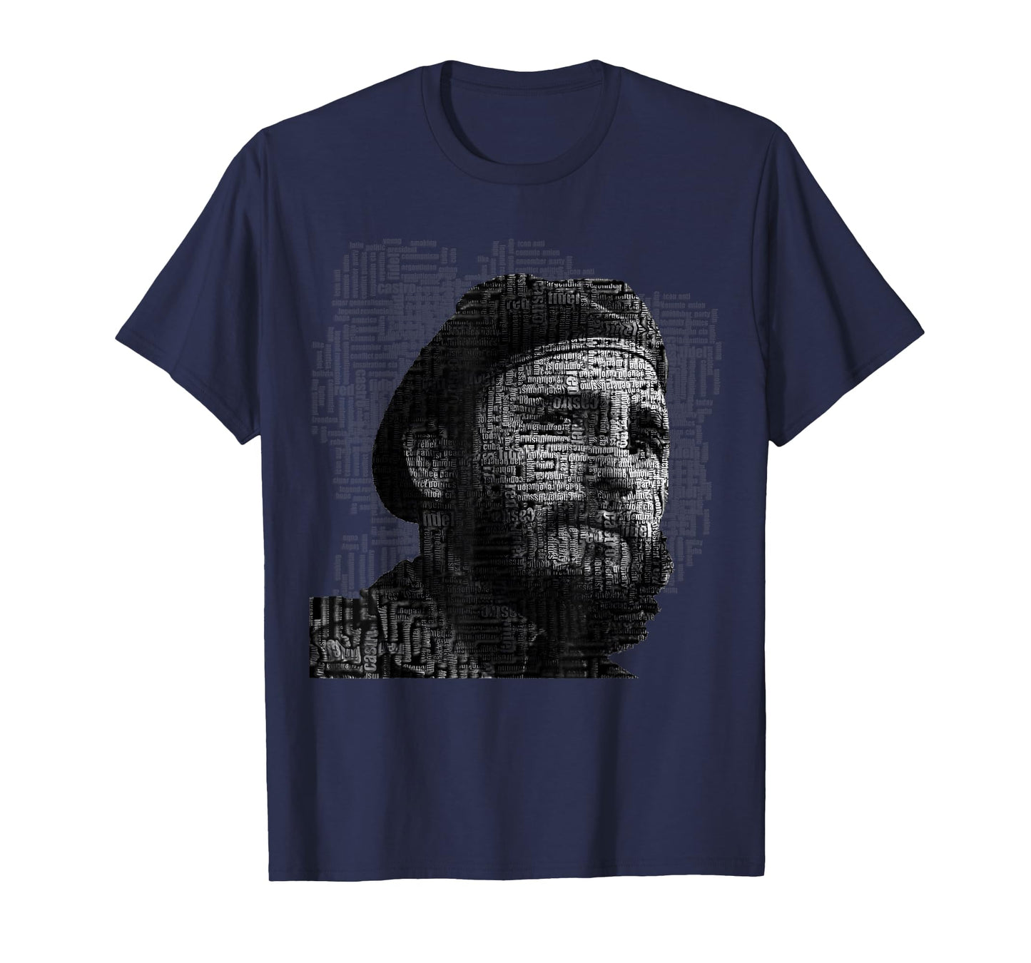 Distractful Fidel Castro T-Shirt - Black, Unisex, Adult, Modern, Cuban Revolutionary, Short Sleeve, T-Shirt, Casual, People, Size: Small