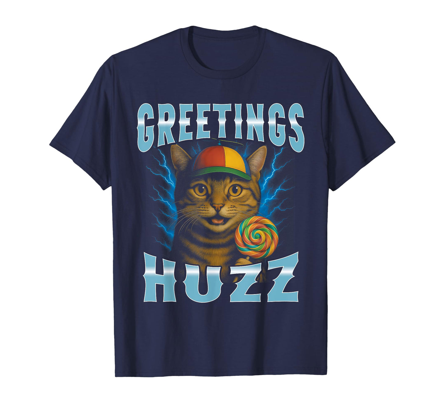 Greetings Huzz Bootleg Cat Funny T-Shirt
