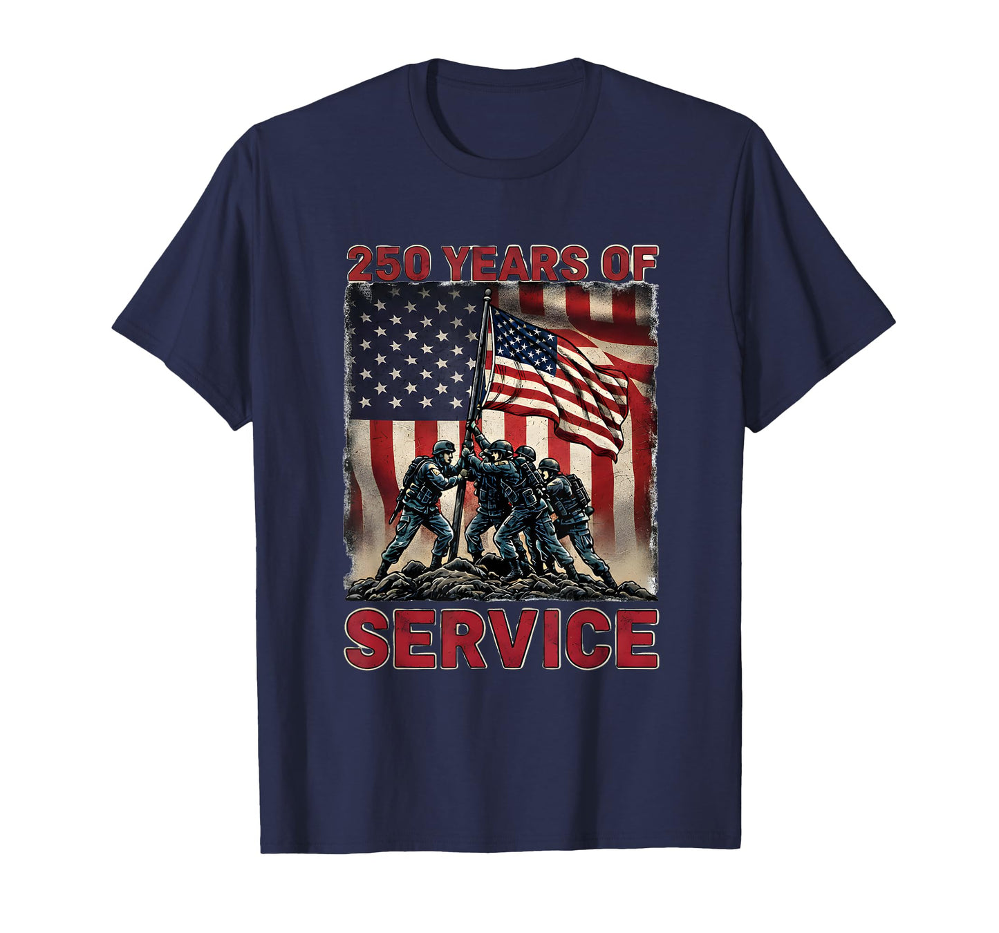 Service 250 Years 1776-2026 250th Birthday T-Shirt