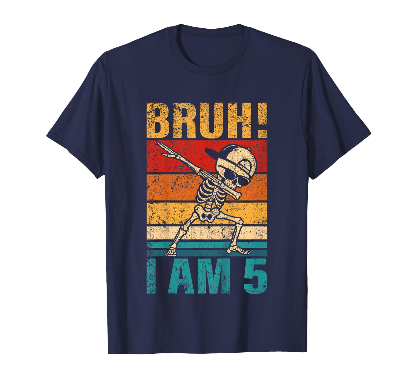 5 Year Old Birthday Dabbing Boy Bruh It's My 5th Birthday T-Shirt