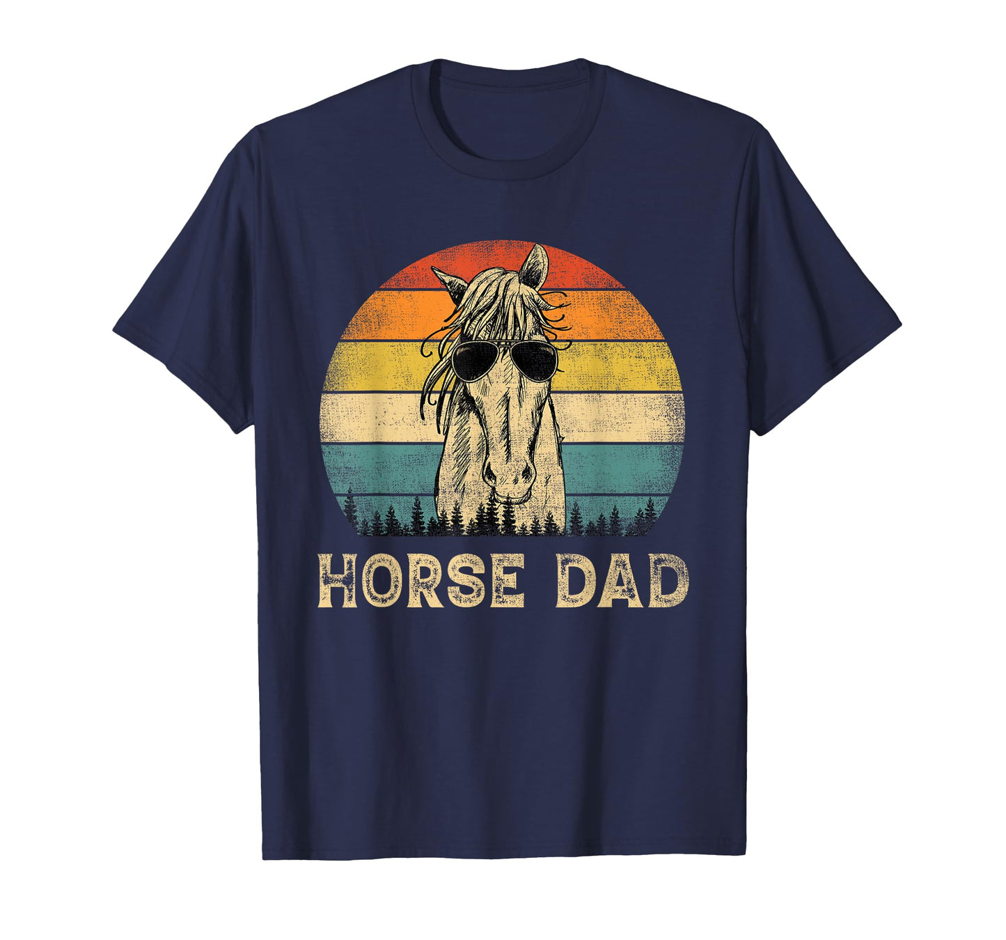 Vintage Horse Dad Horse Lovers Daddy Father's Day T-Shirt