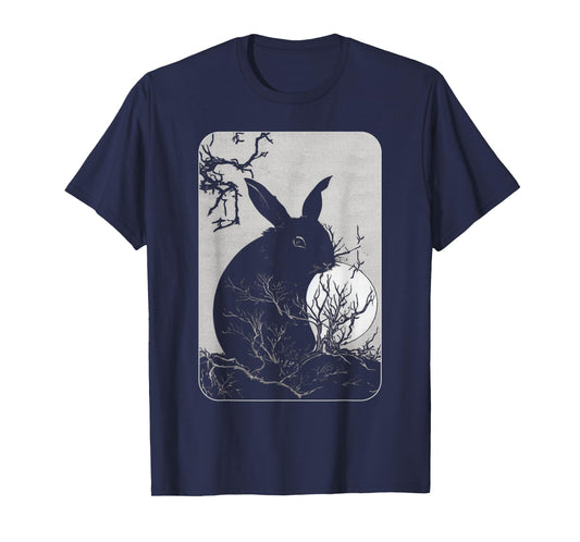Rabbit Lover, Rabbit and Moon T-Shirt Small