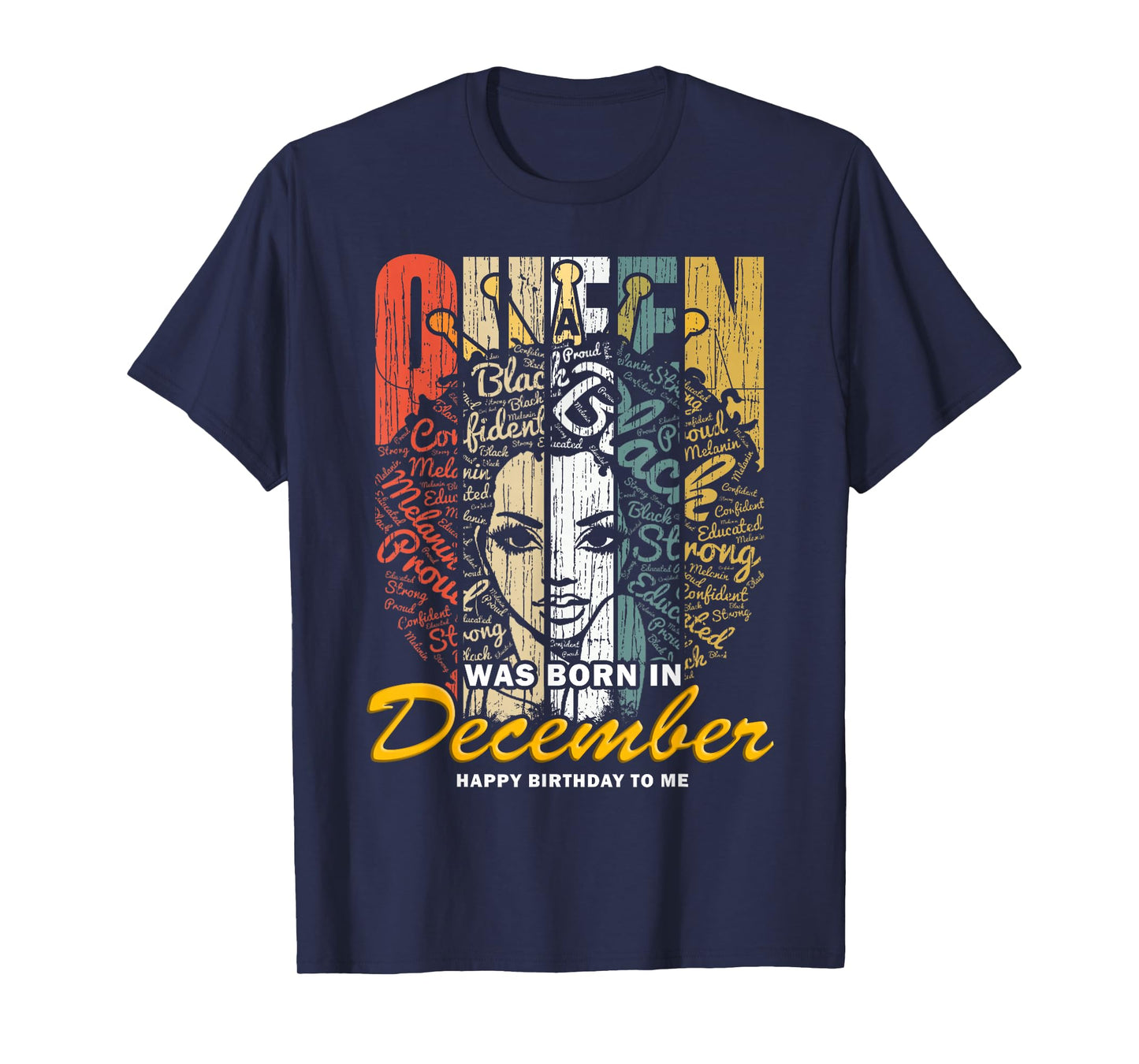 December Birthday Queen Shirts for Women Black Girl Magic T-Shirt