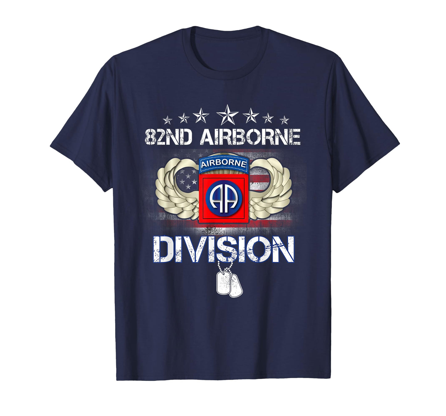U.S. 82nd Airborne Division Vintage American Flag Gifts T-Shirt