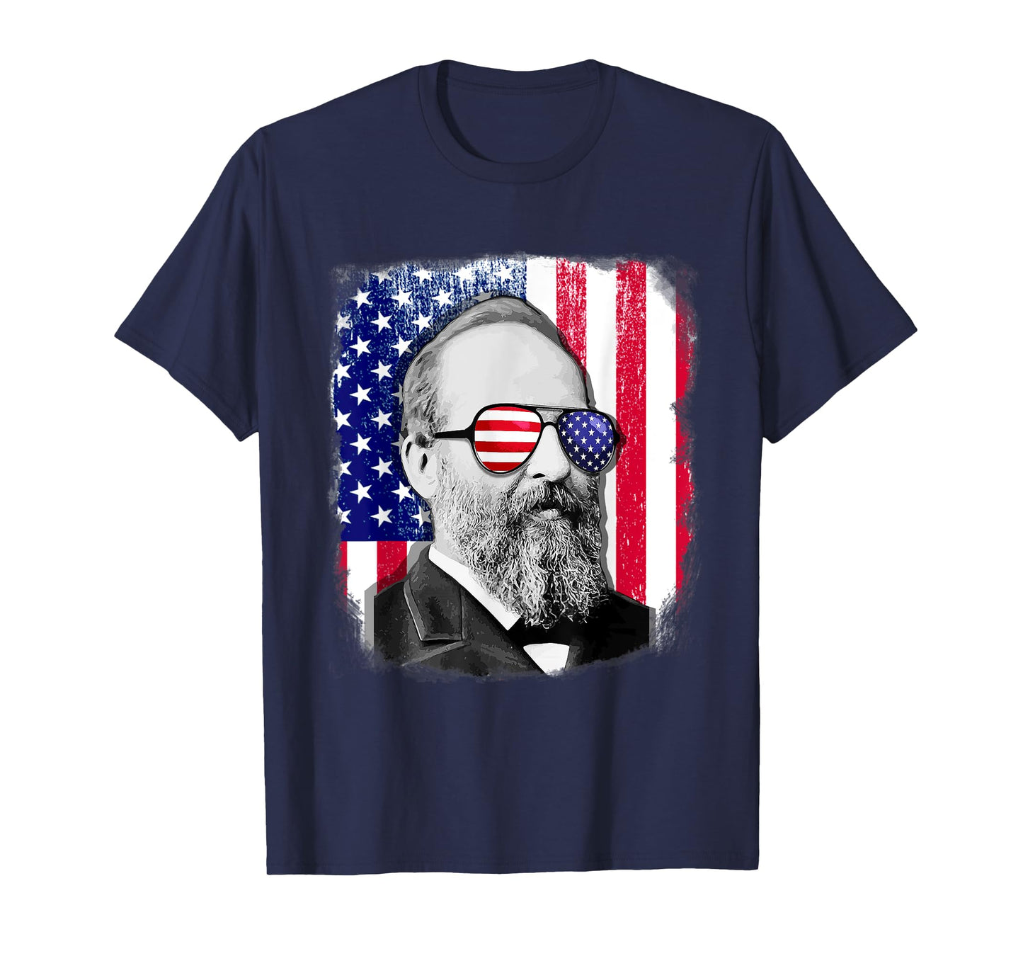 James Garfield US flag shirt 4th of July T-Shirt for Women Kids Men