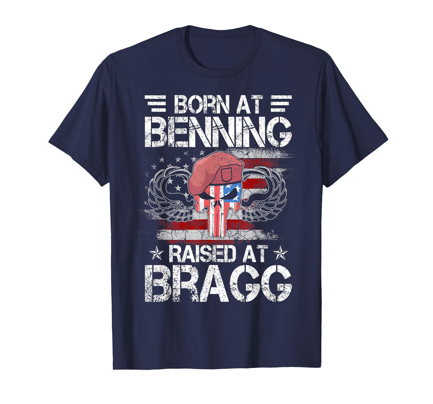 82nd Airborne Division Born At Ft Benning Raised Fort Bragg T-Shirt