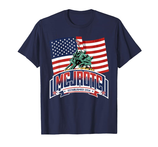 Patriotic MCJROTC Cadet Proud Military American Flag MCJROTC T-Shirt