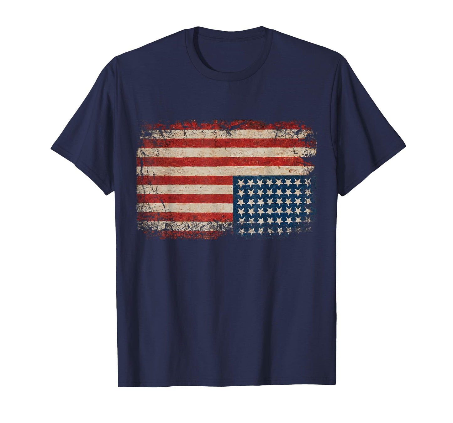 American Flag Distress Upside Down United States USA T-Shirt