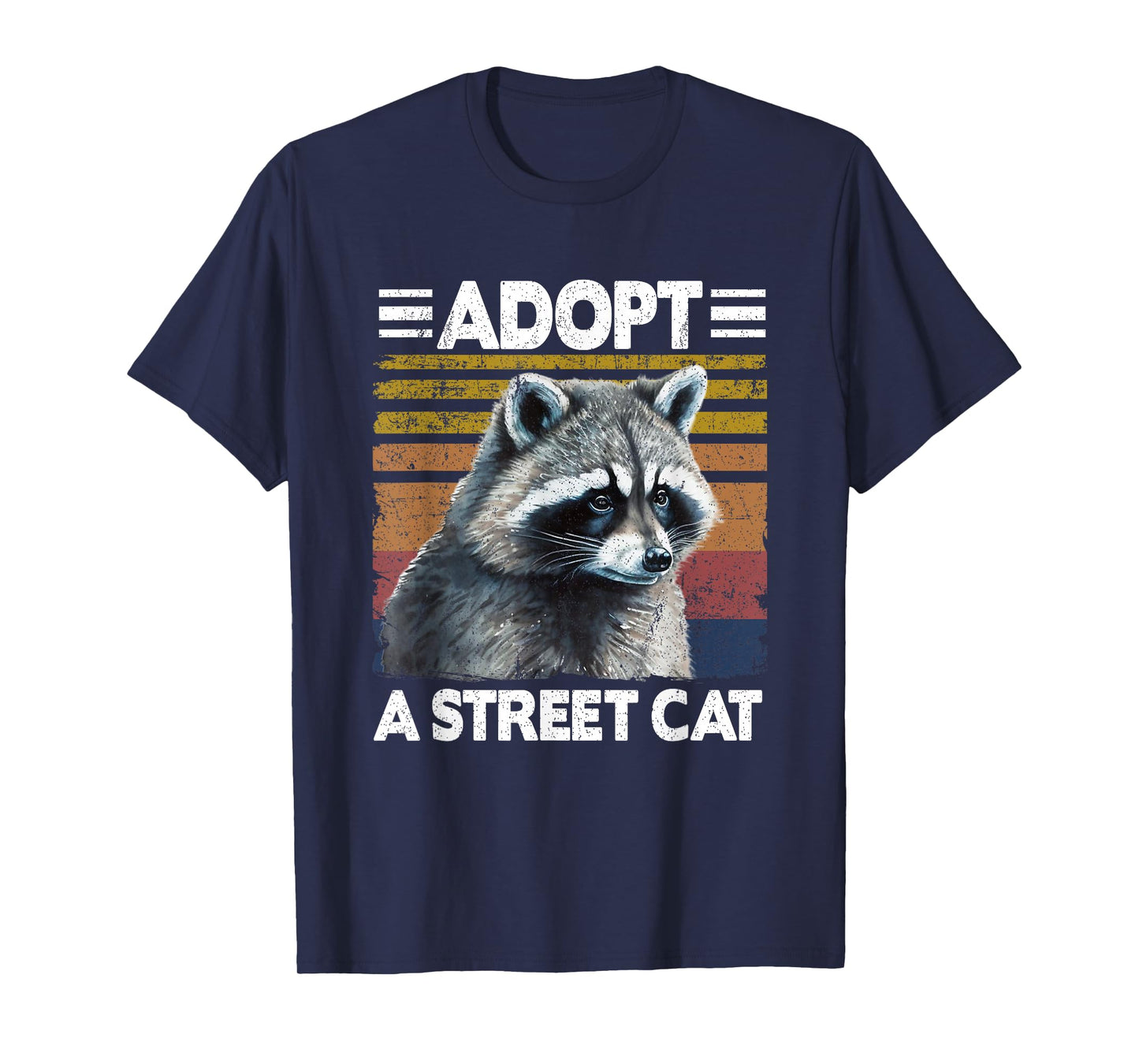 Adopt A Street Cat Watercolor Raccoon T-Shirt