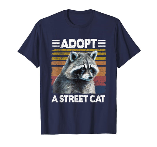 Adopt A Street Cat Watercolor Raccoon T-Shirt