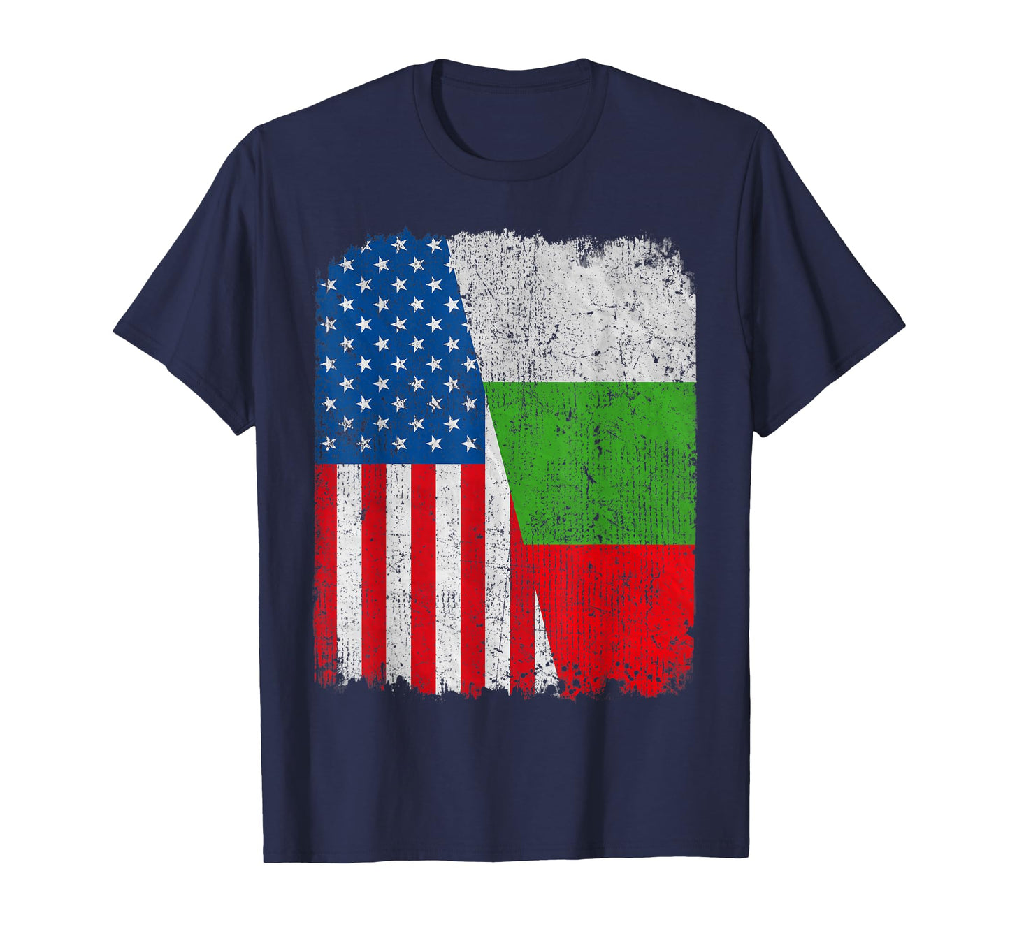 Bulgarian American Flag Half USA Bulgaria Root Proud Women Kids Men T-Shirt