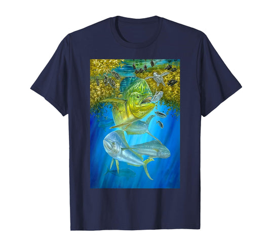 Cute Mahi Mahi Fishing Fish Tuna And Turtle T-Shirt