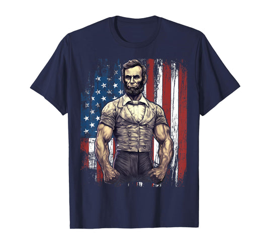 4th of July Patriotic Funny Abraham Lincoln Graphic July 4th T-Shirt