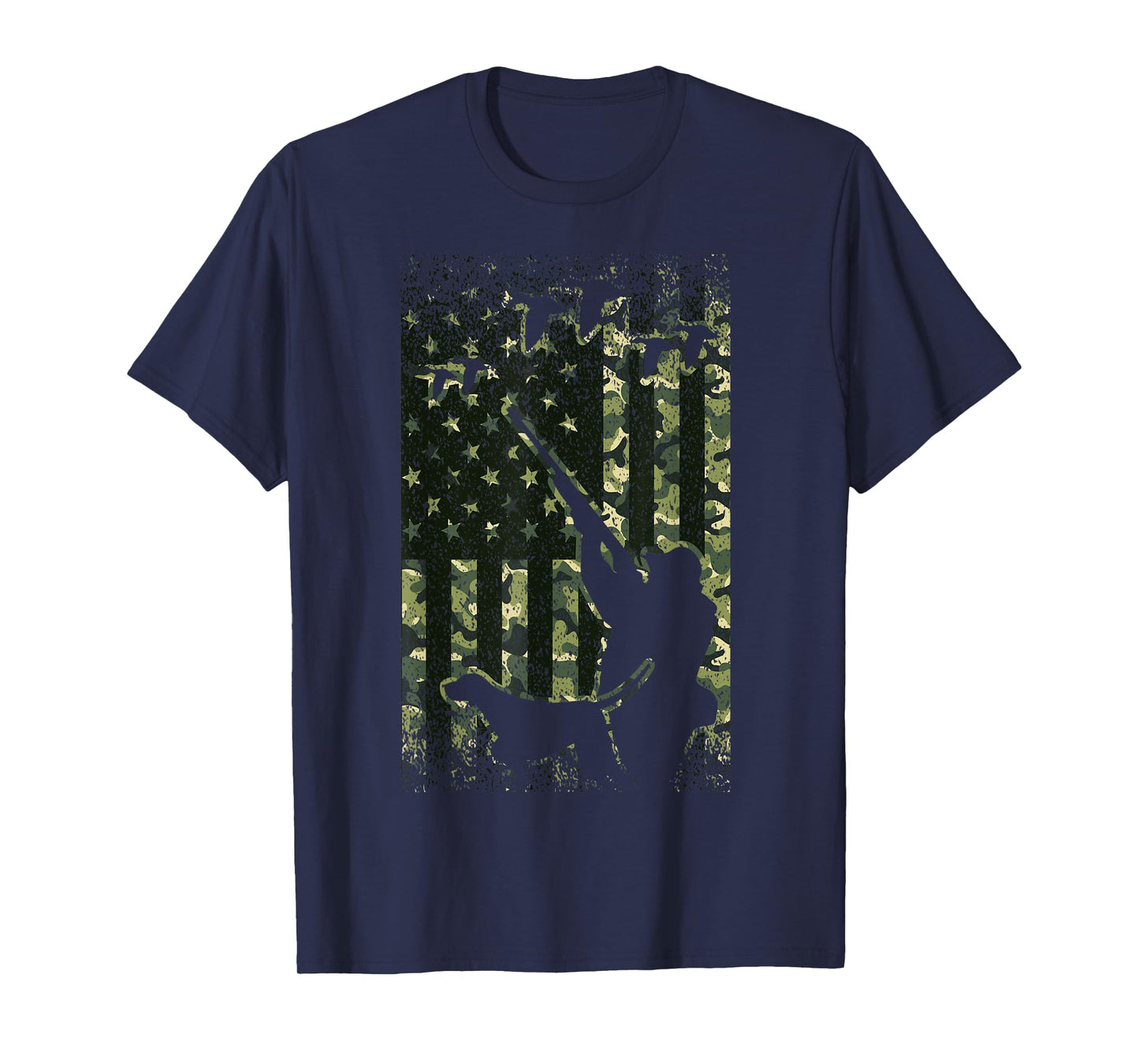 Duck Hunting Shirts For Men American Flag Hunter Camo Gifts T-Shirt
