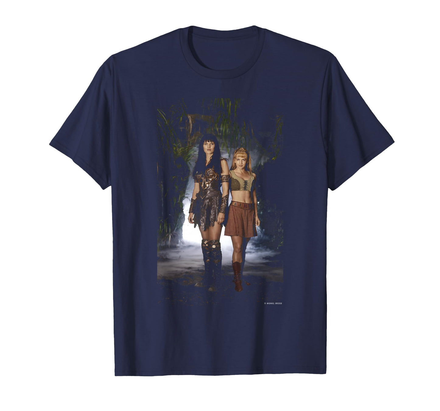 Xena & Gabrielle Lucy Lawless Renee O'Connor Michael Grecco T-Shirt