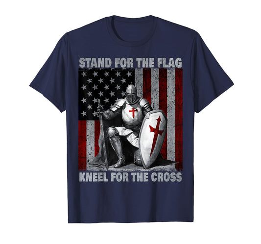 Knight Templar American Flag Crusader T-Shirt