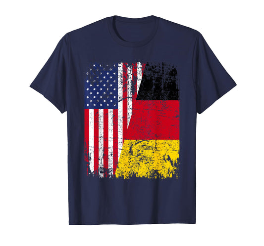 GERMAN American Flag | Men Women Kids | GERMANY T-Shirt