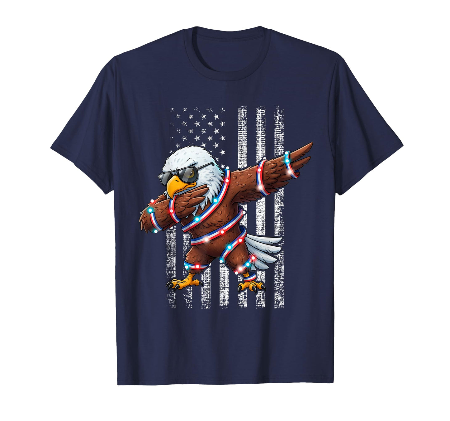 Eagle Dabbing American Flag T-Shirt