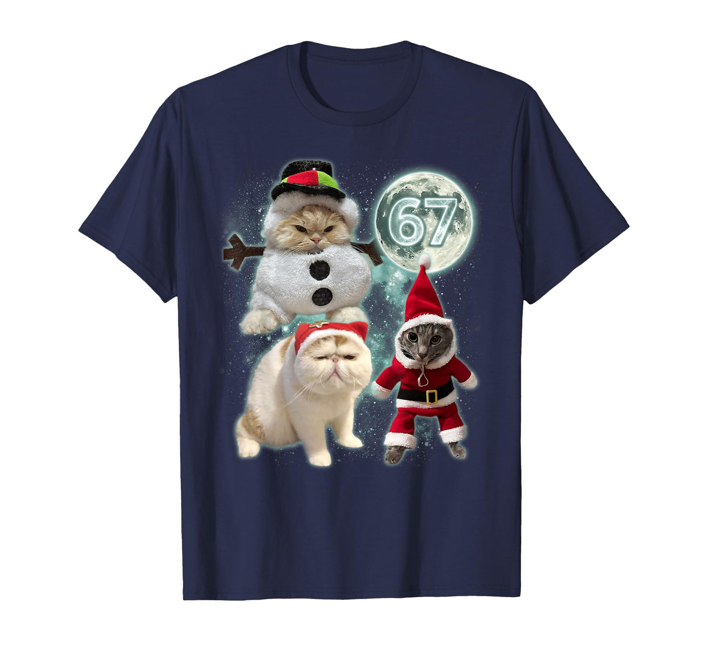 67 Days Cat Moon 67 Cat Six Seven 6 7 Meme T-Shirt