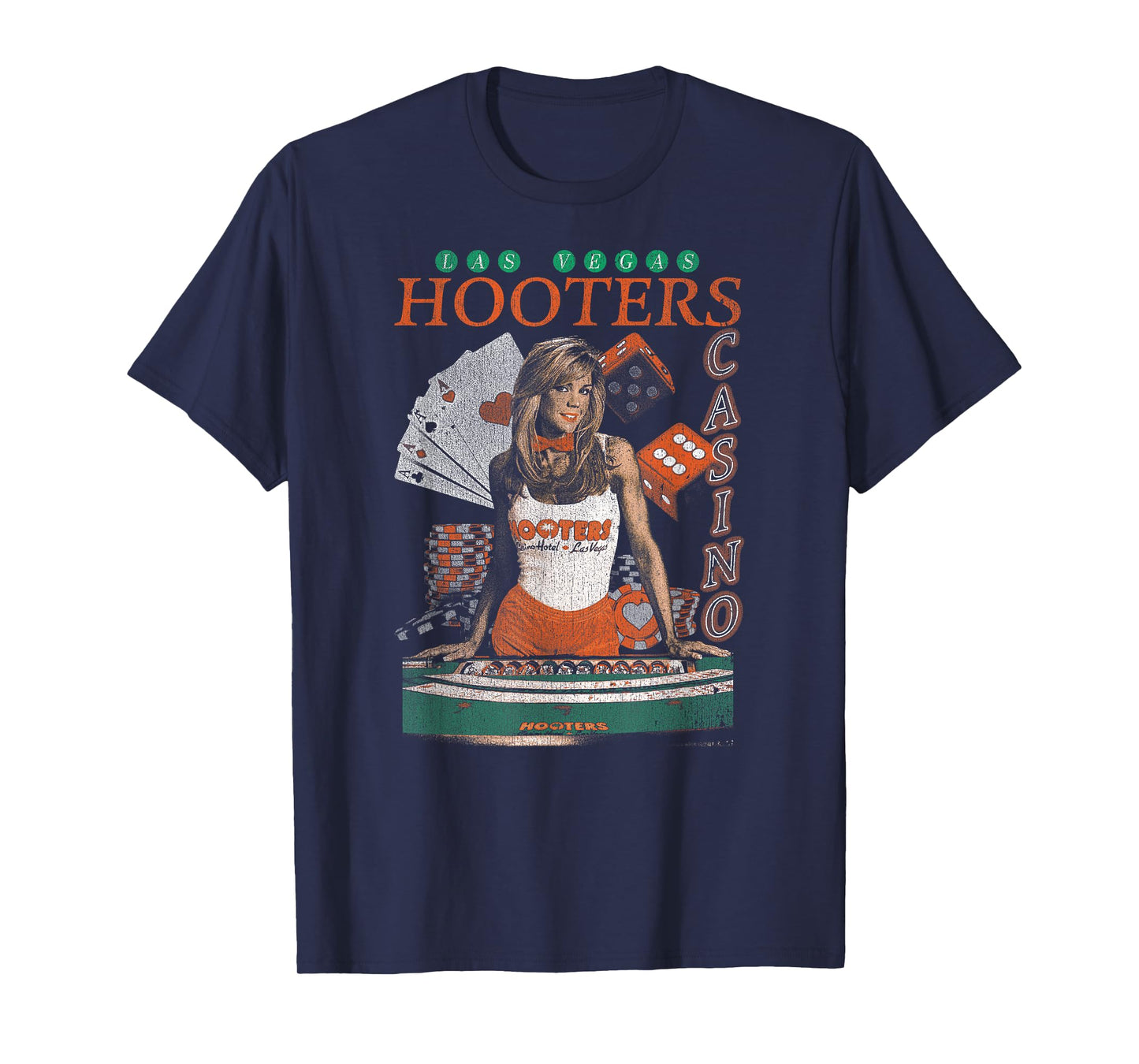 Hooters Calendar Las Vegas Casino 2006 Vintage Pin Up Girl T-Shirt
