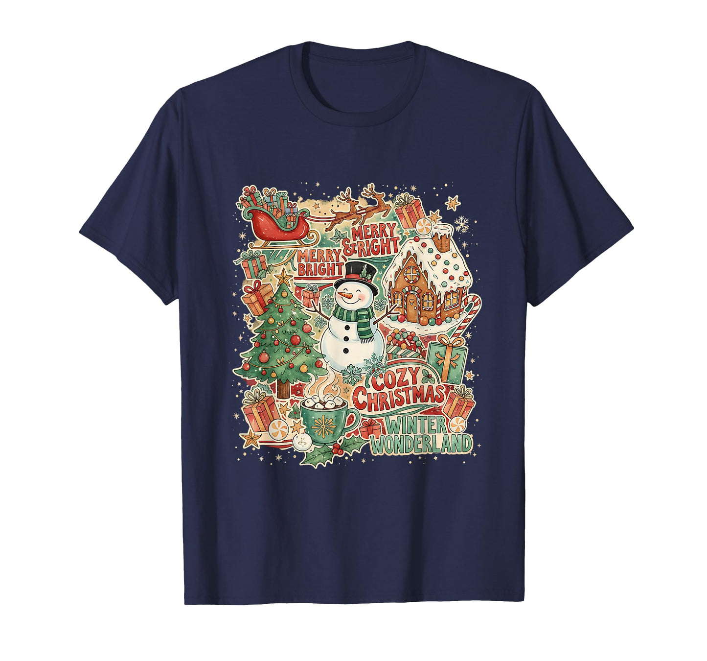 Cozy Christmas Winter Wonderland Holiday Design T-Shirt
