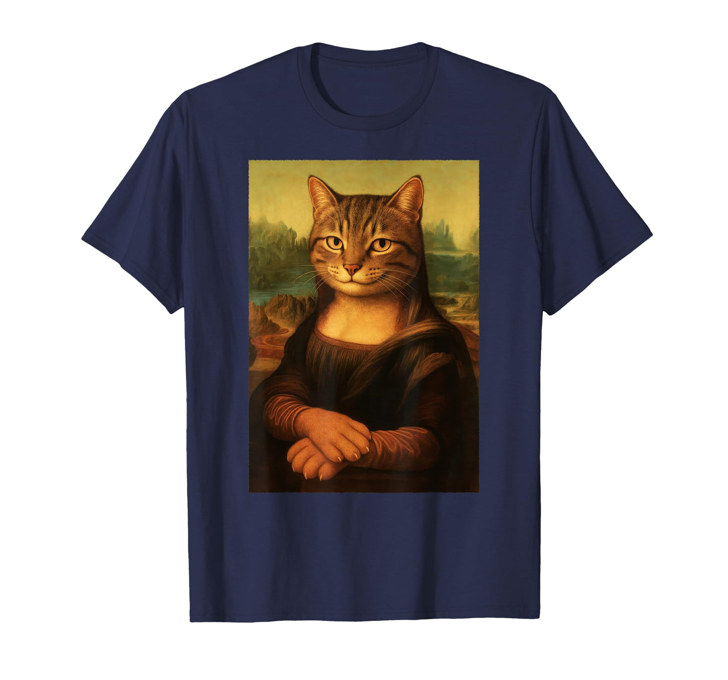 Meowna Lisa Cat Mona Lisa – Da Vinci Painting Funny Kitty T-Shirt