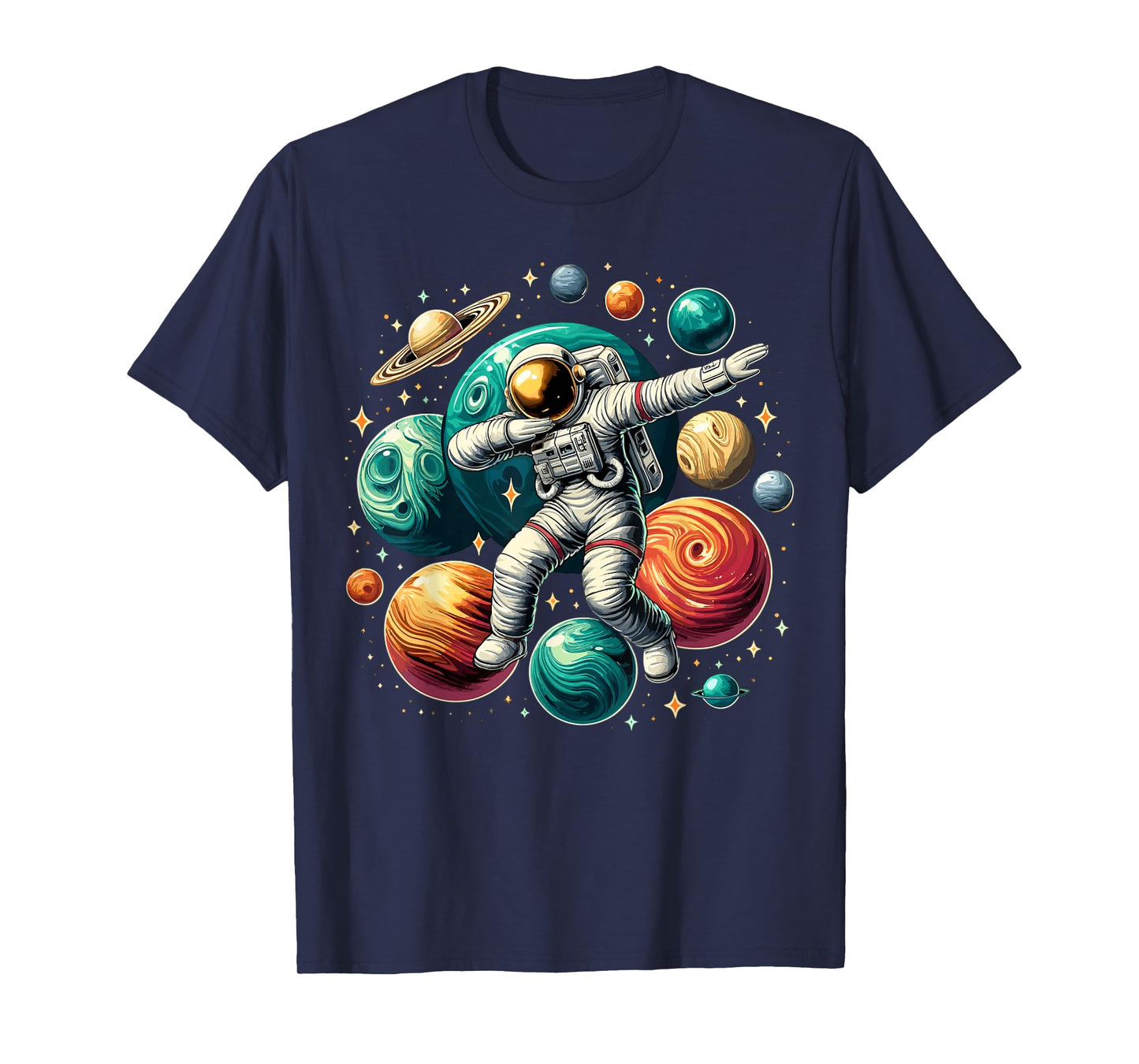 Astronaut Dabbing Planets Astronaut Science Space T-Shirt