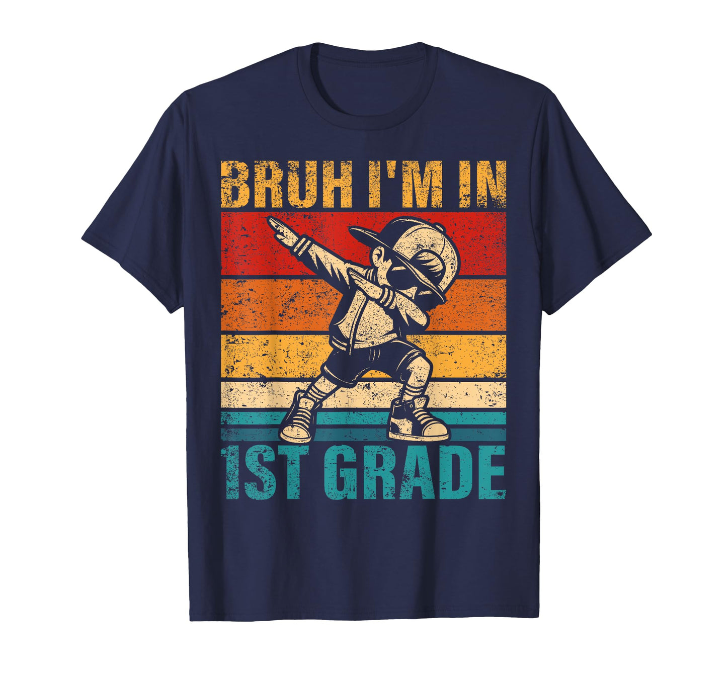 First Grade Dabbing Boy Bruh I'm in 1st Grade Student T-Shirt