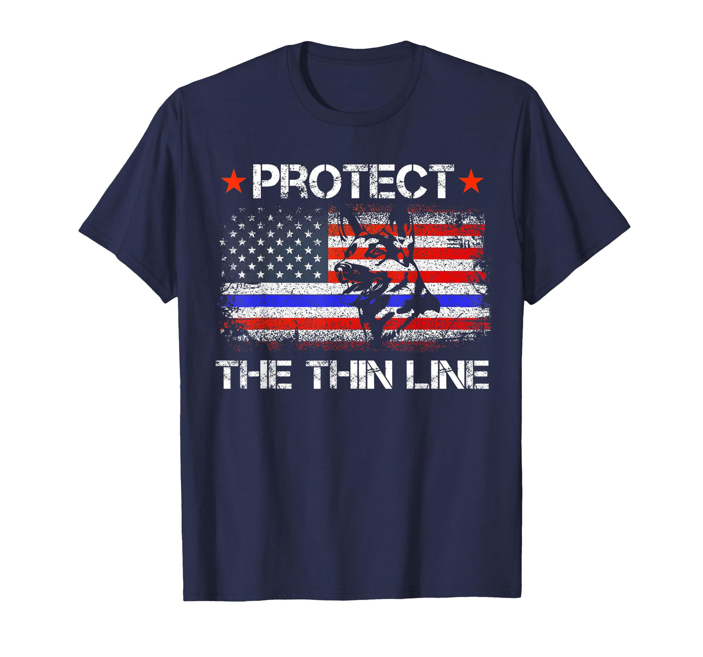 Protect The Thin Line American Blue German Shepherd K9 Unit T-Shirt