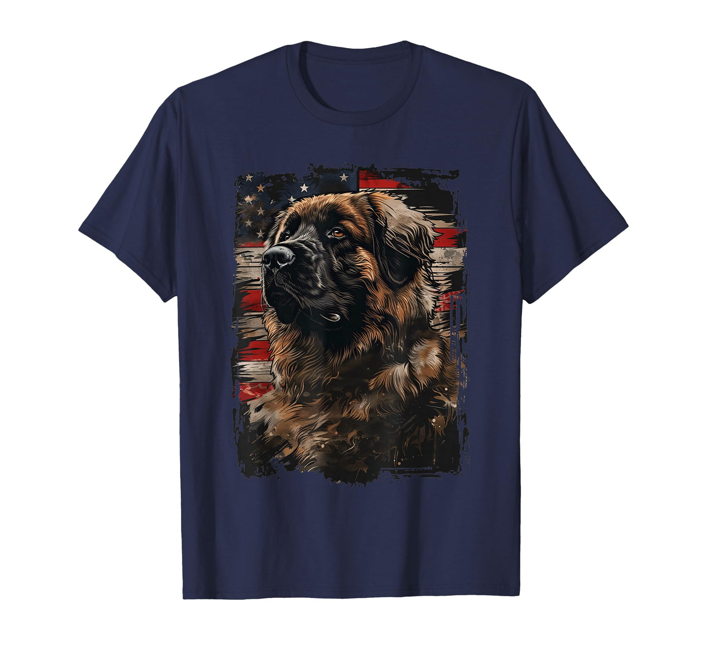 Leonberger American Flag T-Shirt