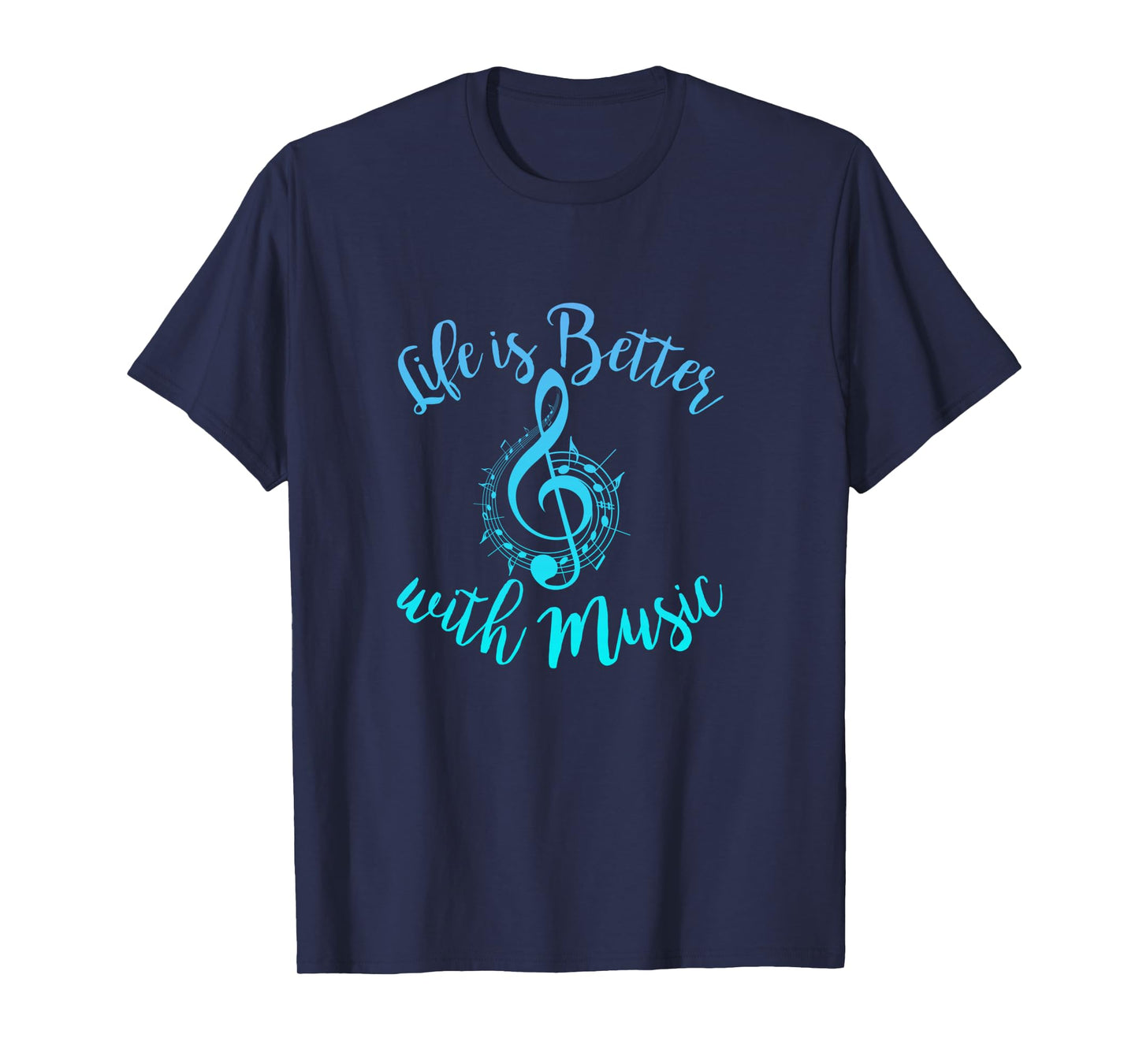 Life is Better with Music Notes Teen Girl Women Musician Long Sleeve T-Shirt