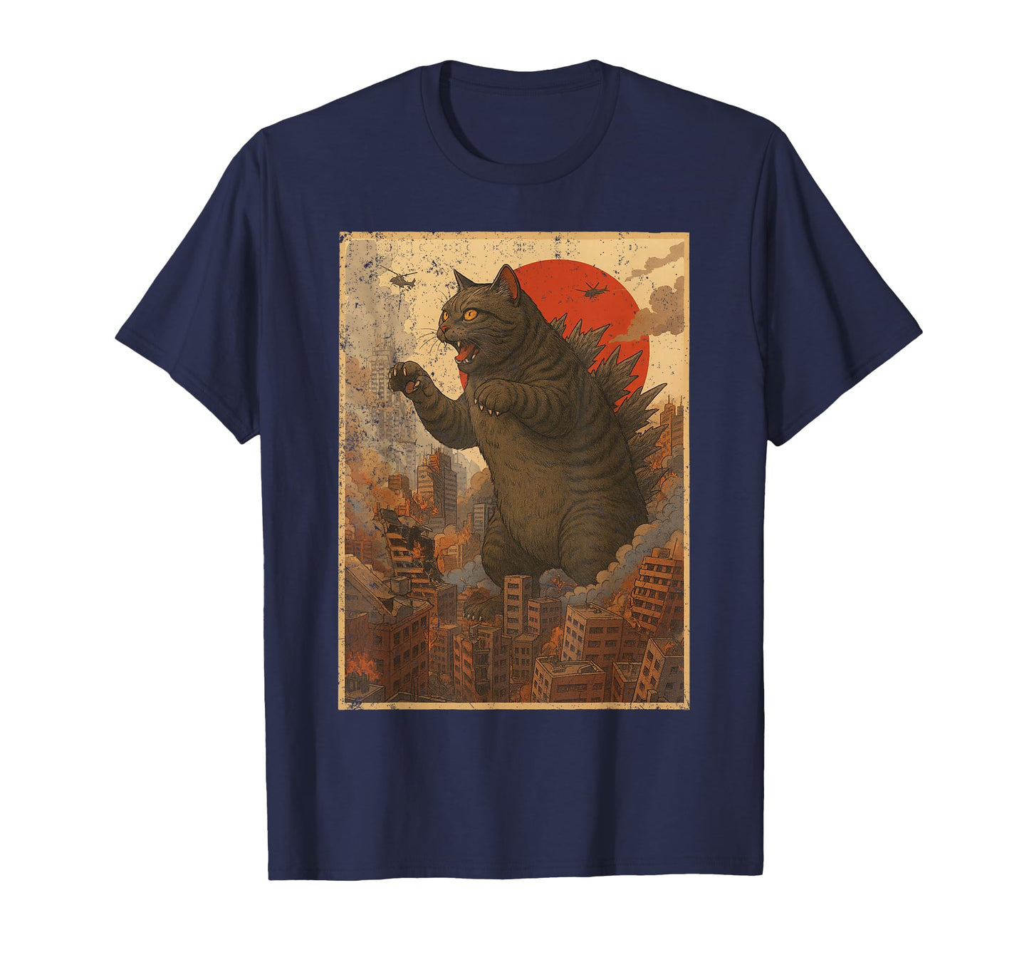 Funny Catzilla Cat T-Shirt