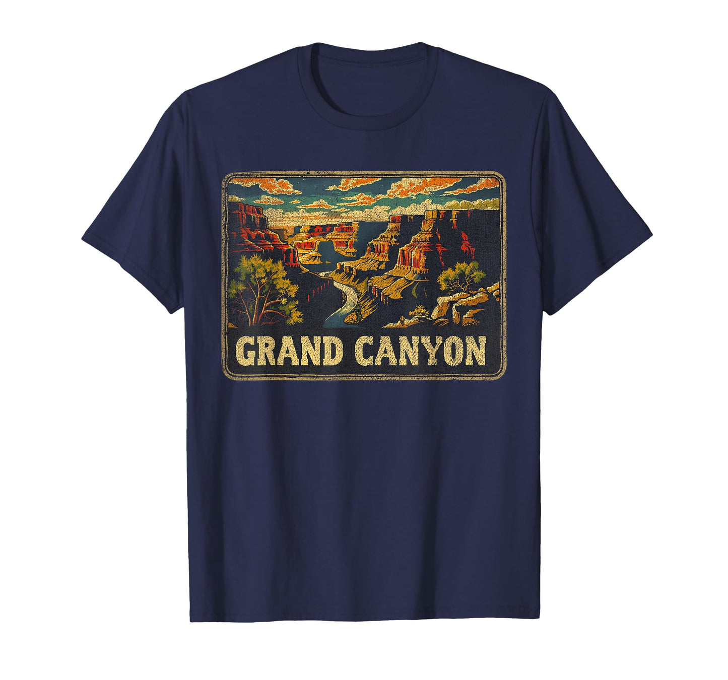 Grand Canyon - US National Park Vintage Men Women Kids Retro T-Shirt