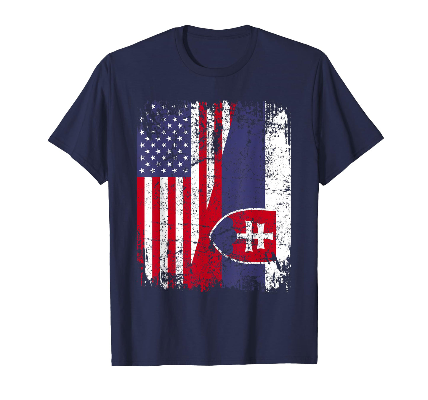 SLOVAK ROOTS | Half American Flag | SLOVAKIA FLAG T-Shirt