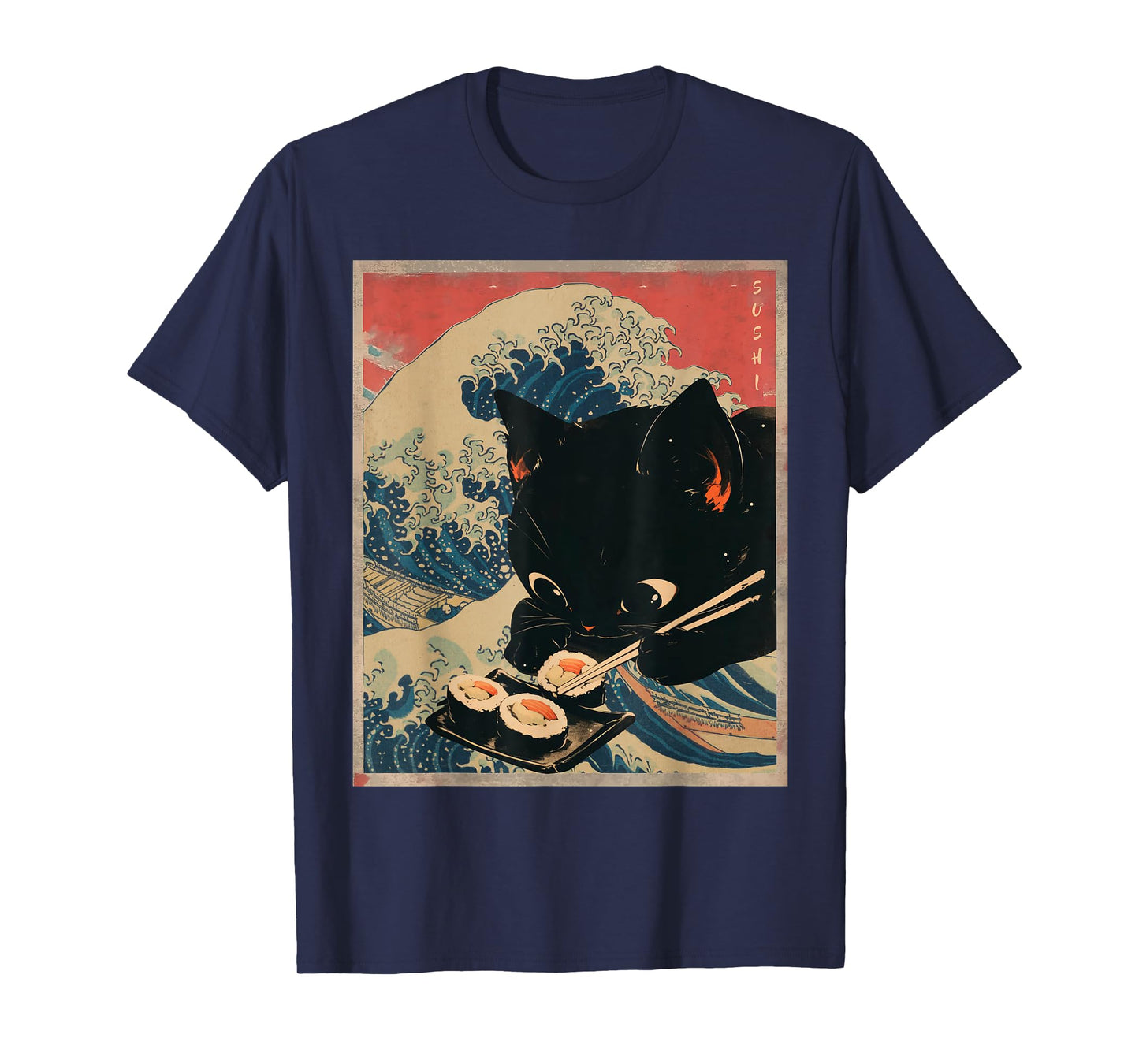 Sushi Cat Japanese Kawaii Sushi Cat Japan Anime Sushi Cat T-Shirt