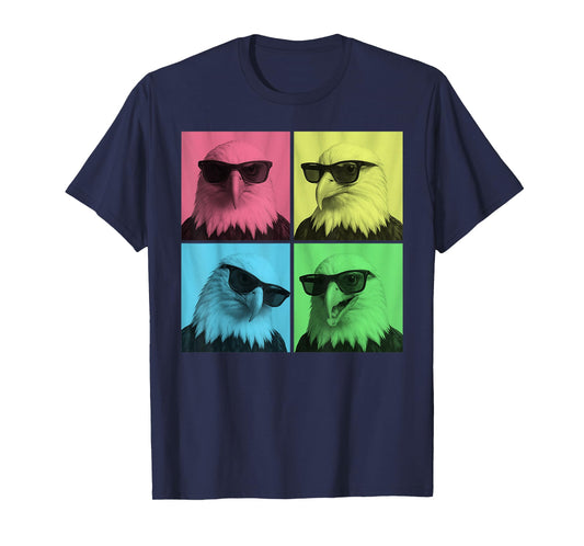Bald Eagle Pop Art Funny Eagle Lover Photo Booth T-Shirt
