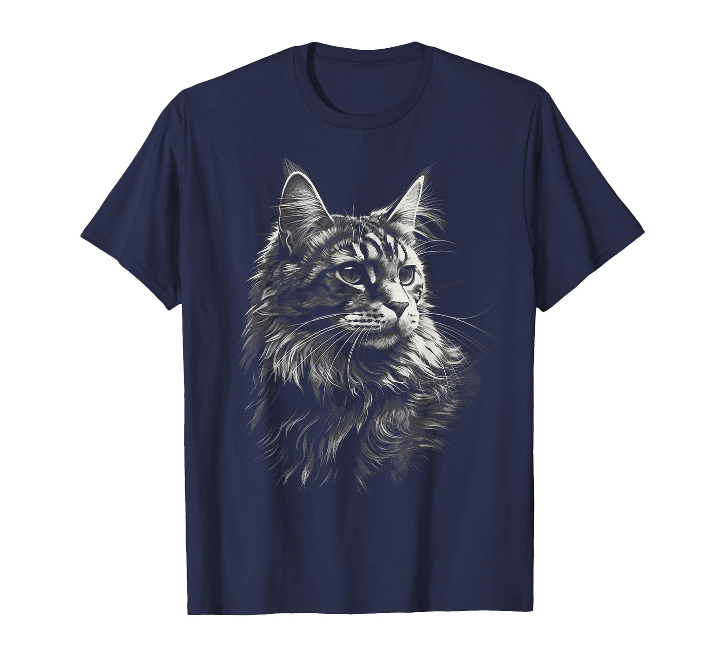 Maine Coon Cat Eyes Kitty Kitten Cat Artwork Cat Face T-Shirt