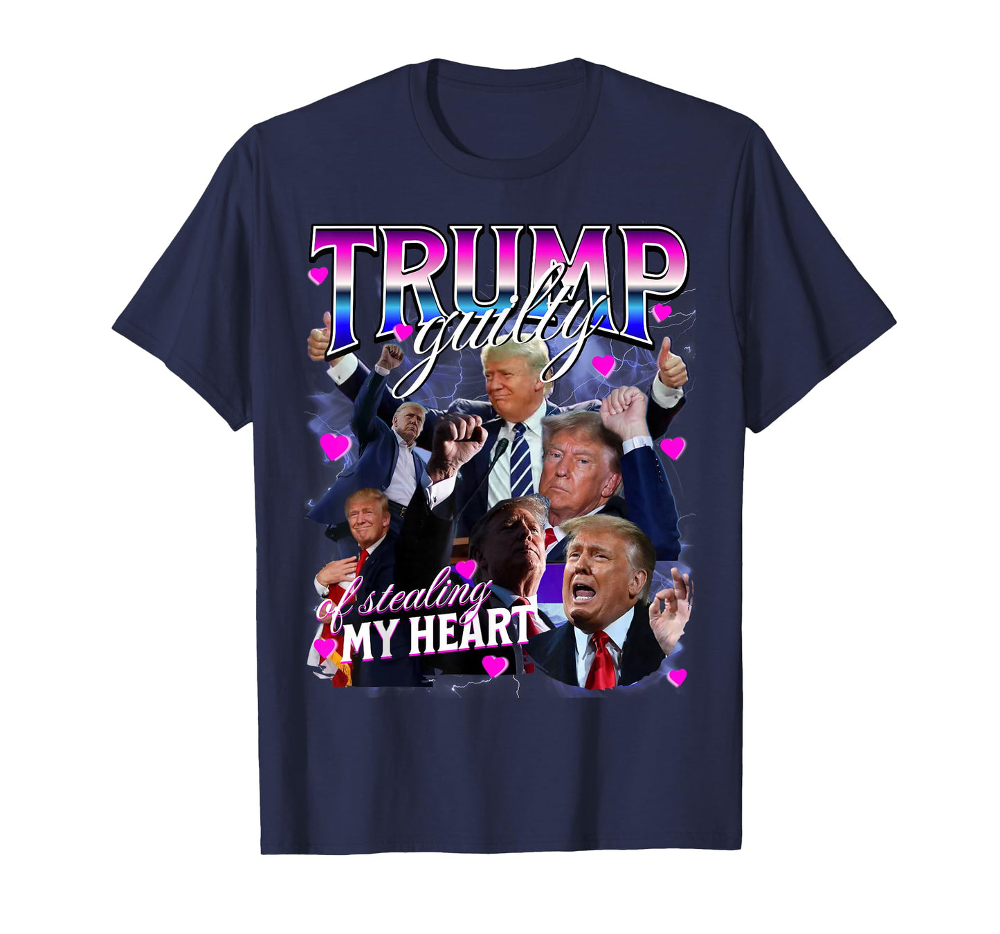 Guilty Of Stealing My Heart Pink Trump Trump Girl Valentines T-Shirt